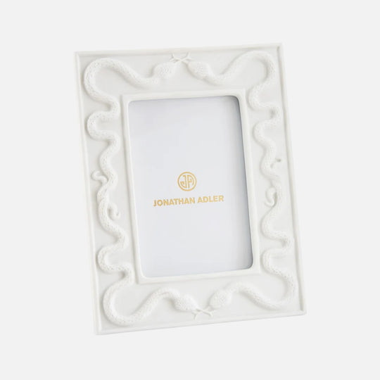 Eden 4x6 Frame – Hand-Carved Serpent Porcelain
