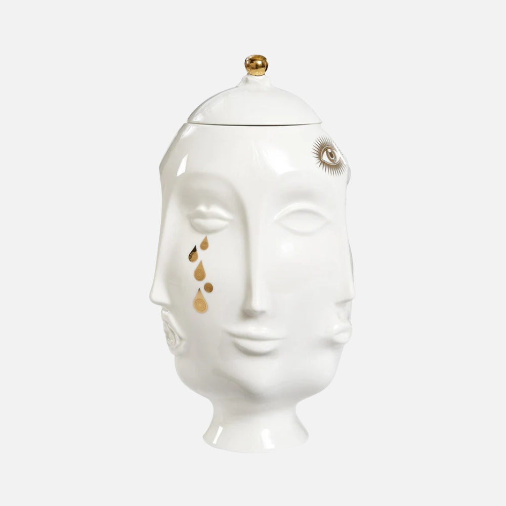 Gilded Frida Urn - Gold Porcelain Vase