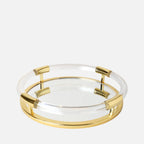 Jacques Round Tray – Acrylic Frame with Mirrored Base