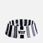 Vice Woof Pet Bowl – Hand-Painted Black & White Porcelain