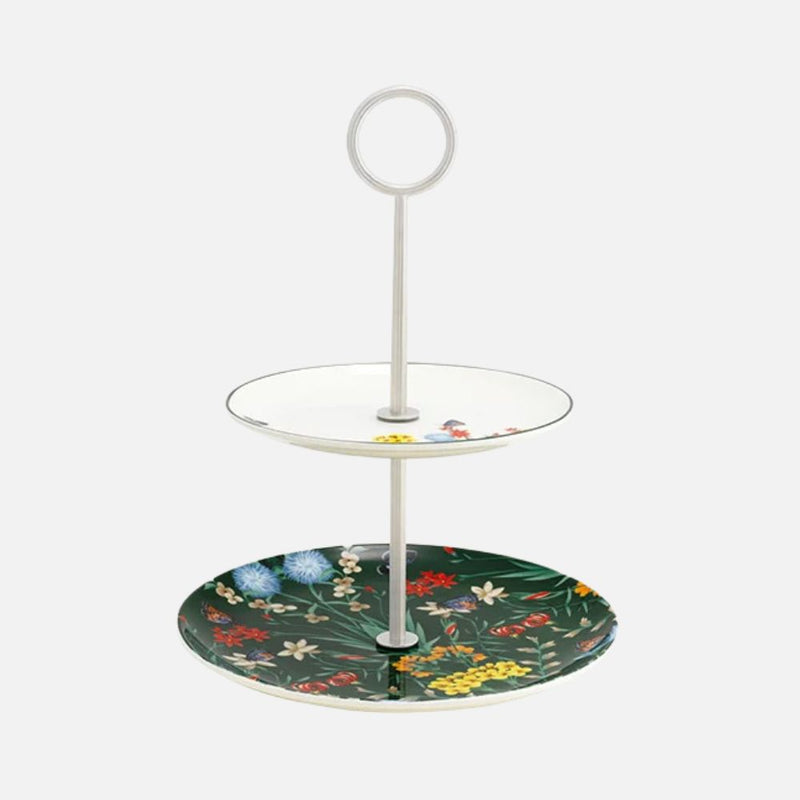 Jardin De Papillons 2 Tier Etagere