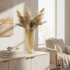 Karo Diamond Crystal Vase 40cm – Amber