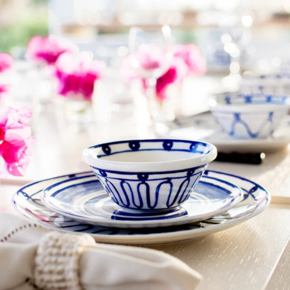 Kyma Blue Bowl – Hand-Painted 16 cm