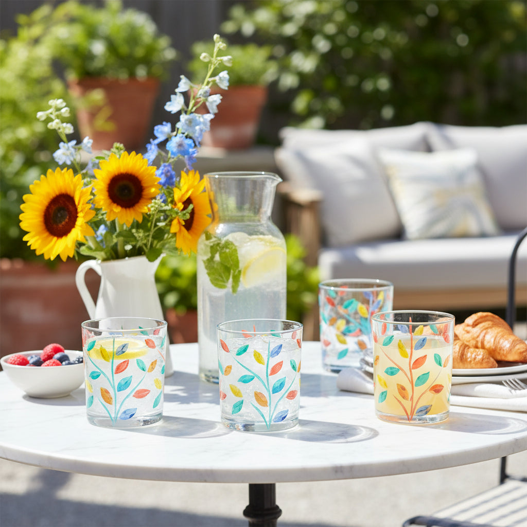 Crystal Tumbler Glasses - Set of 4