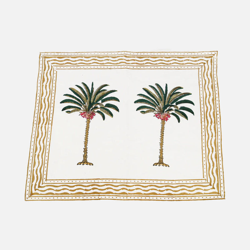 Green Palm Tree Cotton Placemat (40x50cm)