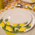Lemon Collection Hand-Painted Ceramic Dinner Plate
