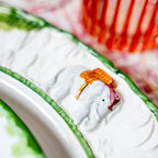 Hand-Painted Tropical Ceramic Dinner Plate – 28 cm