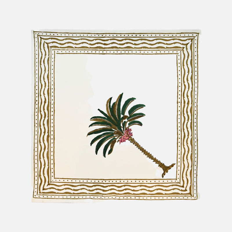 Hand-Printed Cotton Napkins – Set of 2, 40 × 40 cm