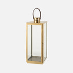Lantern Square Metal & Glass Decorative Lantern – Gold