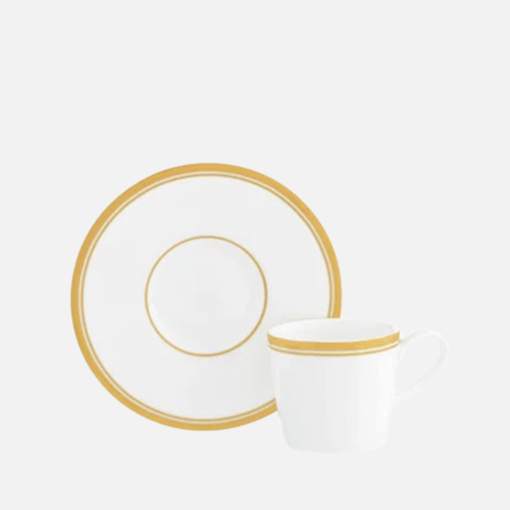 Le Verrier Gold Espresso Cup & Saucer, 90ml