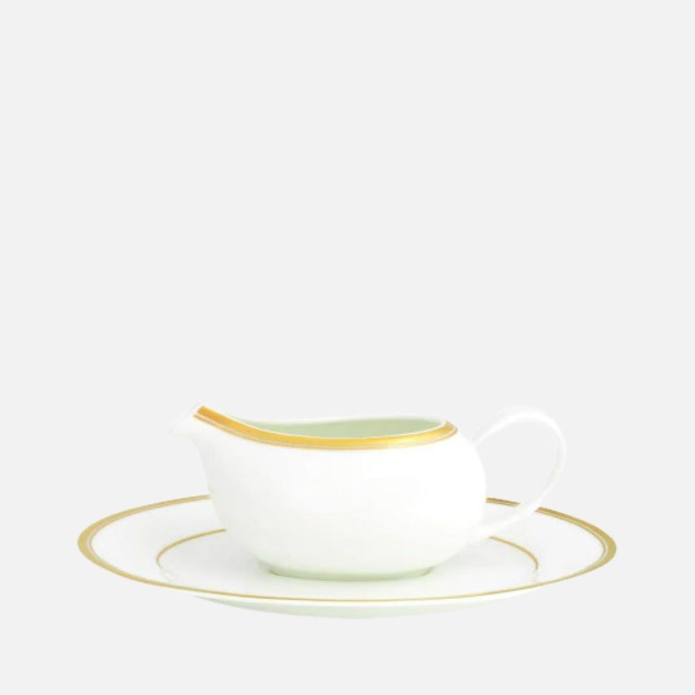 Le Verrier Gold Sauce Boat W.Saucer, 400ml