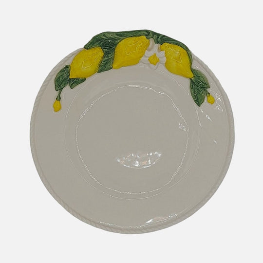 Lemon Collection Hand-Painted Ceramic Salad Plate