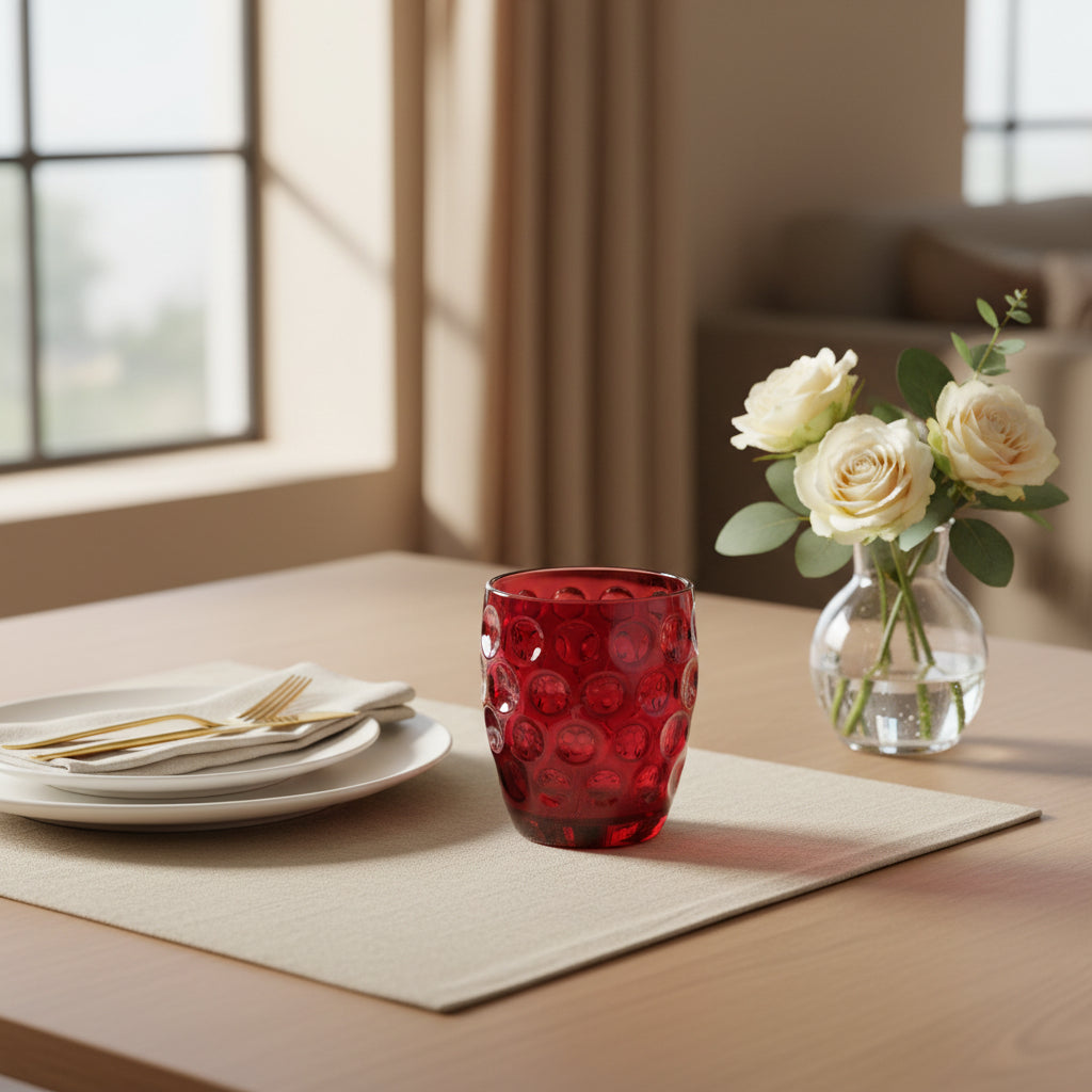 Lente White & Red Acrylic Tumbler