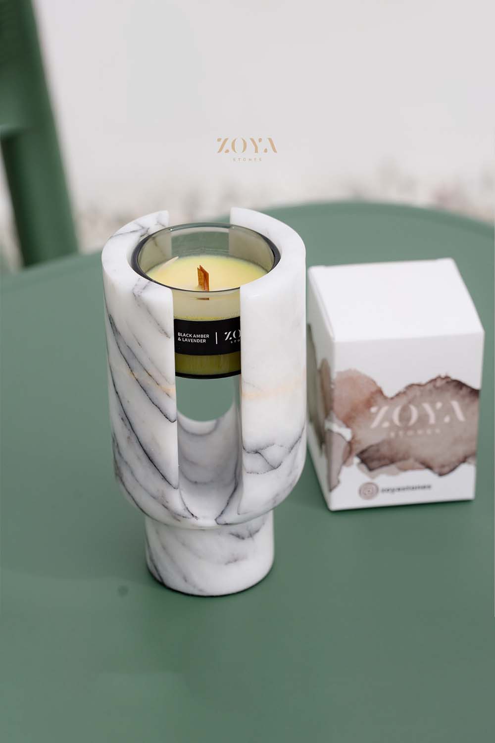 Lilac Scented Candle Holder Set