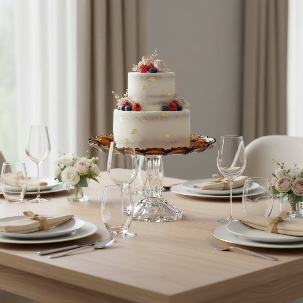 Mario Luca Giusti Girasole Cakestand – Amber Acrylic