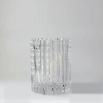 Hurricane Crystal Lamp Medium – Clear Candle Holder