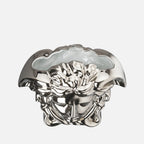 Medusa Grande Vase – Silver Porcelain, 21 cm