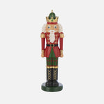 Large Red & Dark Green Nutcracker Figurine – Decorative Christmas