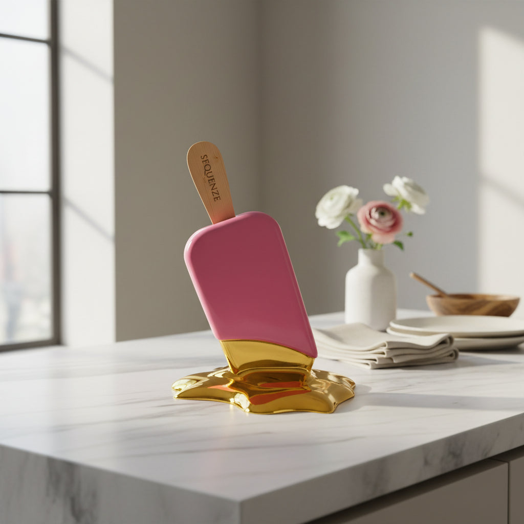 Sculpture "Coeur D'Or" Gld And Pink