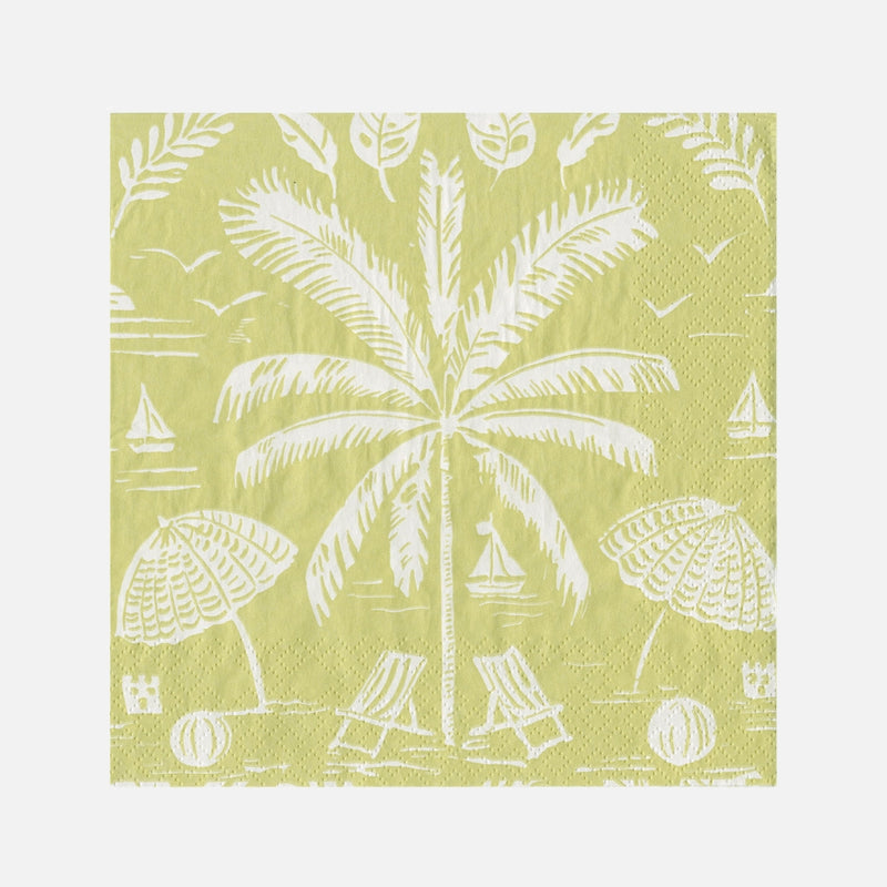 Palms And Parasols Key Lime Luncheon Napkins