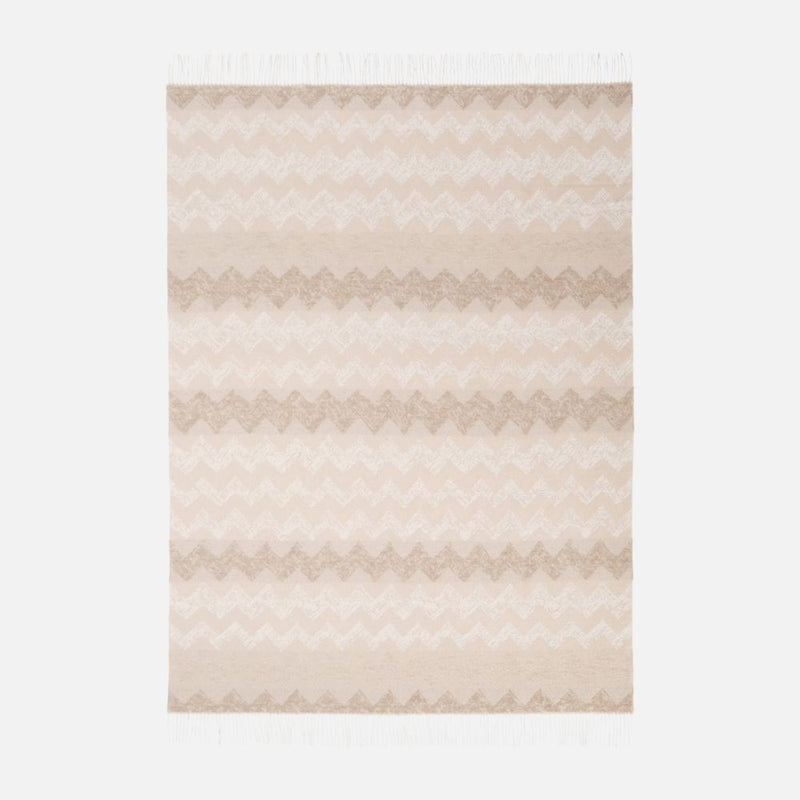 Plaid Gessetti 130x190 cm in wool blend zig zag