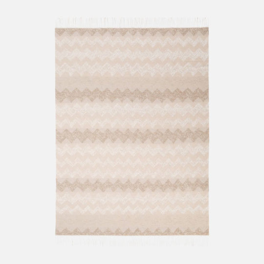 Plaid Gessetti 130x190 cm in wool blend zig zag