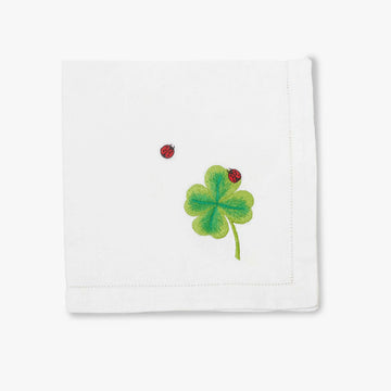 Clover Napkin - White
