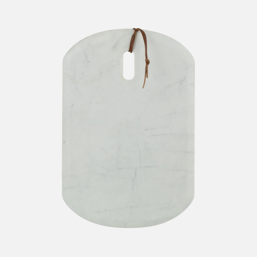 White Marble Serving Platter – Small Rectangular Stone Tray (45x30cm)