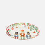 Nutcracker Round Ceramic Plate – White Large Gift Box Plate