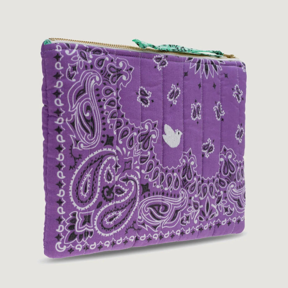 Call It Pochette Zippée Matelassé - Colombelilas/ Mint Quilted Zip Pouch