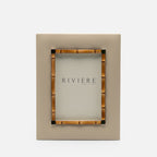 Riviere Bice Leather Frame with Chrome Details & Bamboo Trim (Small)