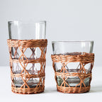 Seagrass Rattan Wide Cage Tumbler – Handwoven Accent