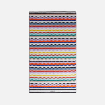 Riverbero 100x180 cm beach towel in zigzag cotton terry cloth