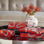 Botanist Round Butterfly Vase - Gold Porcelain Accent