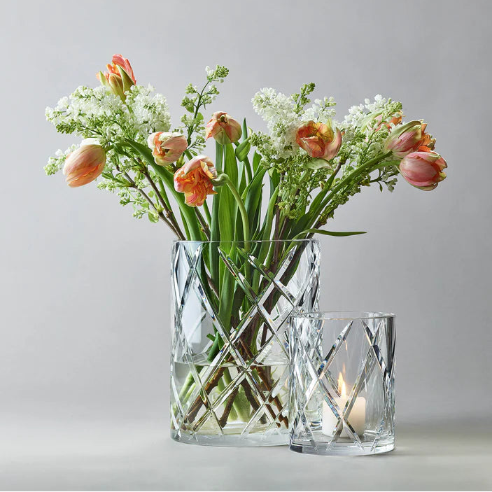 Hurricane Crystal Lamp Large – Clear Hand-Cut Crystal