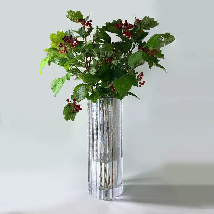 Hurricane Crystal Lily Vase – Strict Large Hand-Cut Crystal Decorative Vase