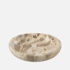 Serving Bowl Marble Beige – Large Round Stone Bowl 35 cm