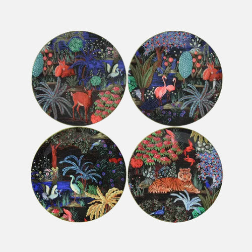 Set of 4 Assorted Dessert Plates - Le jardin du palais