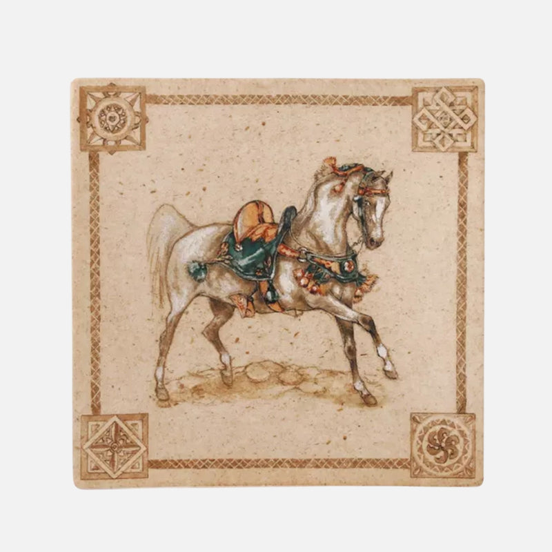 Small Square Cut - Wind Horses (17 x17cm)