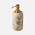 Marble Soap Dispenser – Beige/Gold