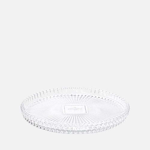 Spiral Crystal Round Tray 30cm for Home