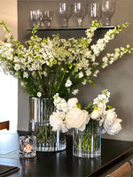 Hurricane Crystal Lamp Medium – Clear Candle Holder