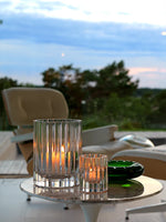 Hurricane Crystal Lamp Medium – Clear Candle Holder