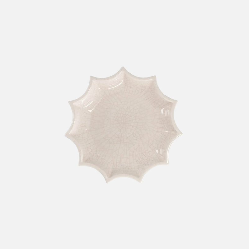 Tasca Small Change Tray in crackle cream white