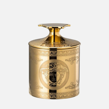 Versace Golden Medusa Table Light with Scented Candle