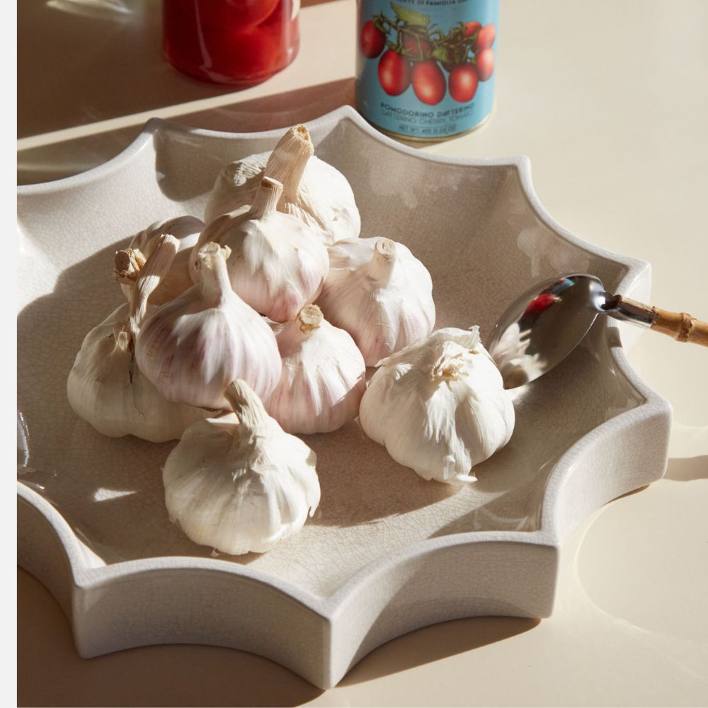 Tasca Large Ceramic Change Tray in Cream White