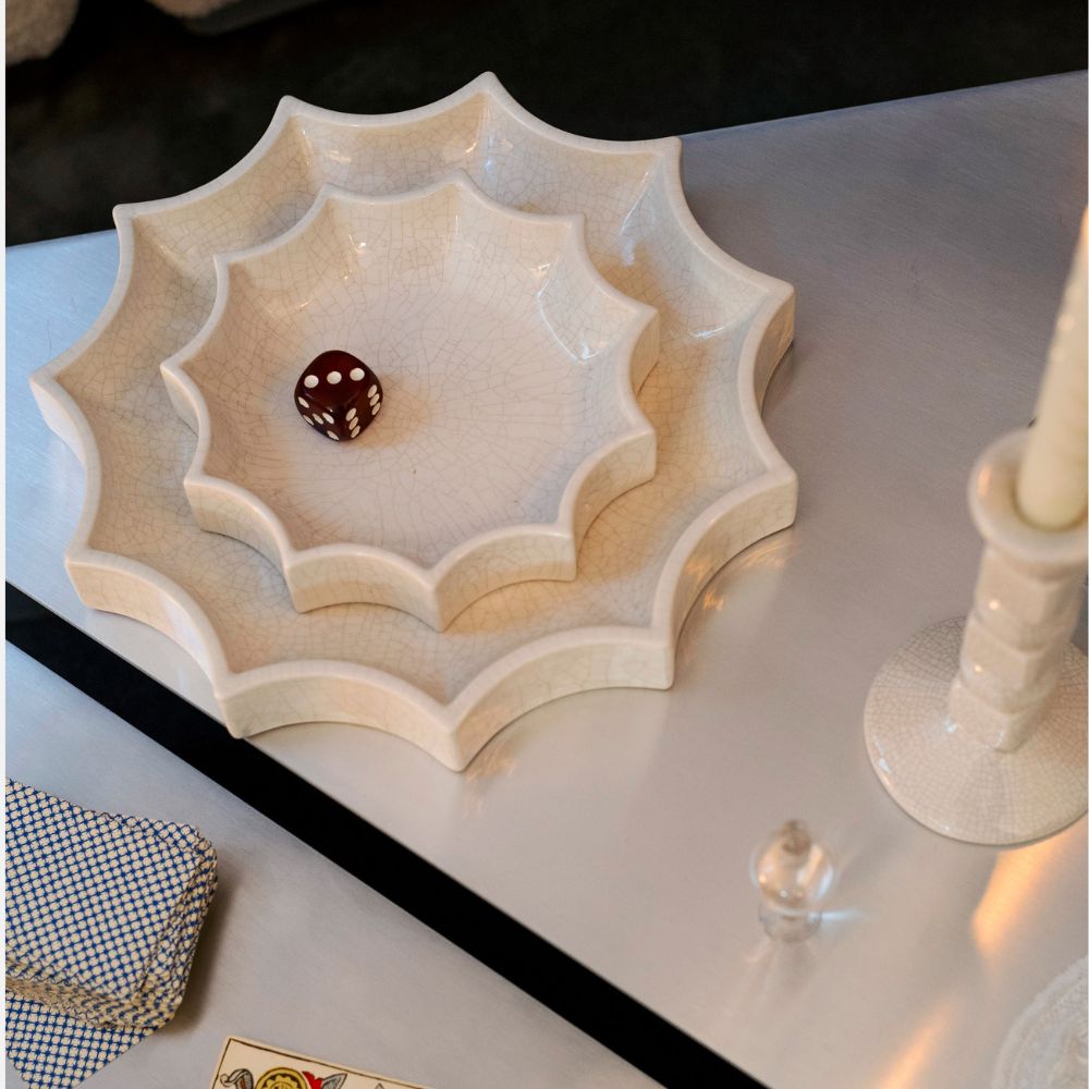 Tasca Small Cream White Ceramic Change Tray