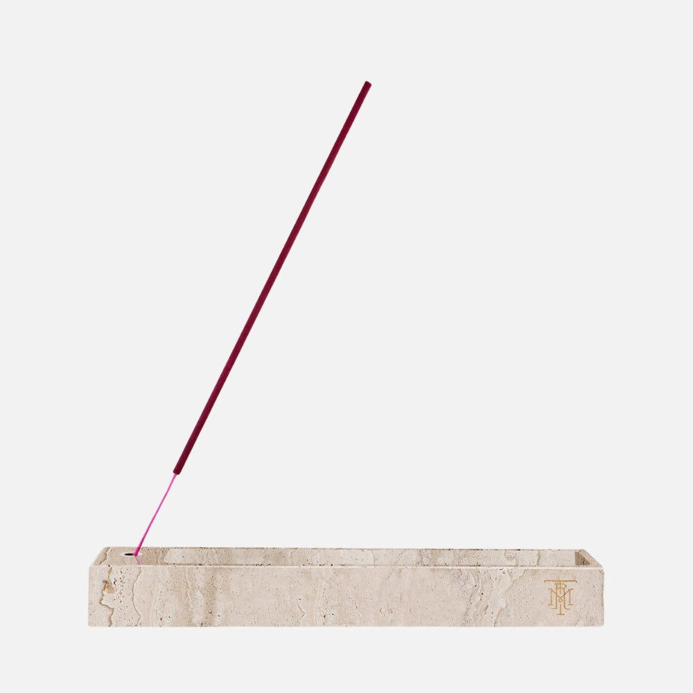 Travertine Marble Incense Holder – Beige