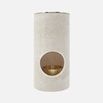 Travertine Oil Burner – Brass Bowl &amp; Tealight Base