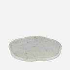Rotating Marble Flower Tray – White Stone Centerpiece